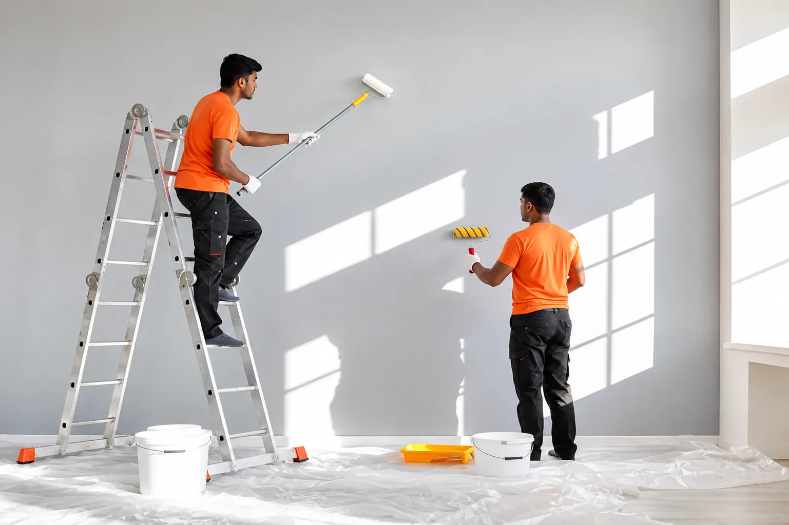 Interior painting work